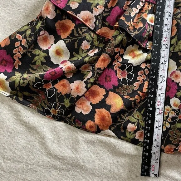 Melonie T Womens 3/4 Sleeve Floral Fit & Flare Midi Dress Petite 14‎ Black Spice - Picture 11 of 12